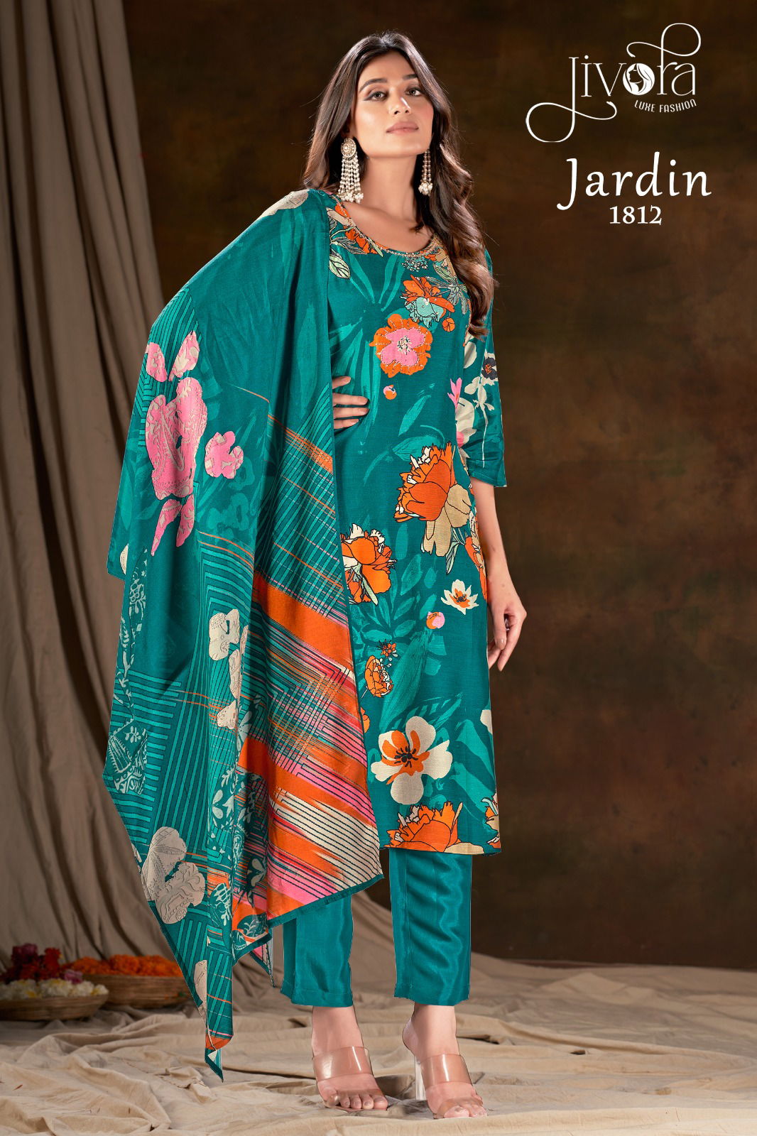 Jardin By Jivora Pure Muslin Digital Printed Readymade Suits Catalog